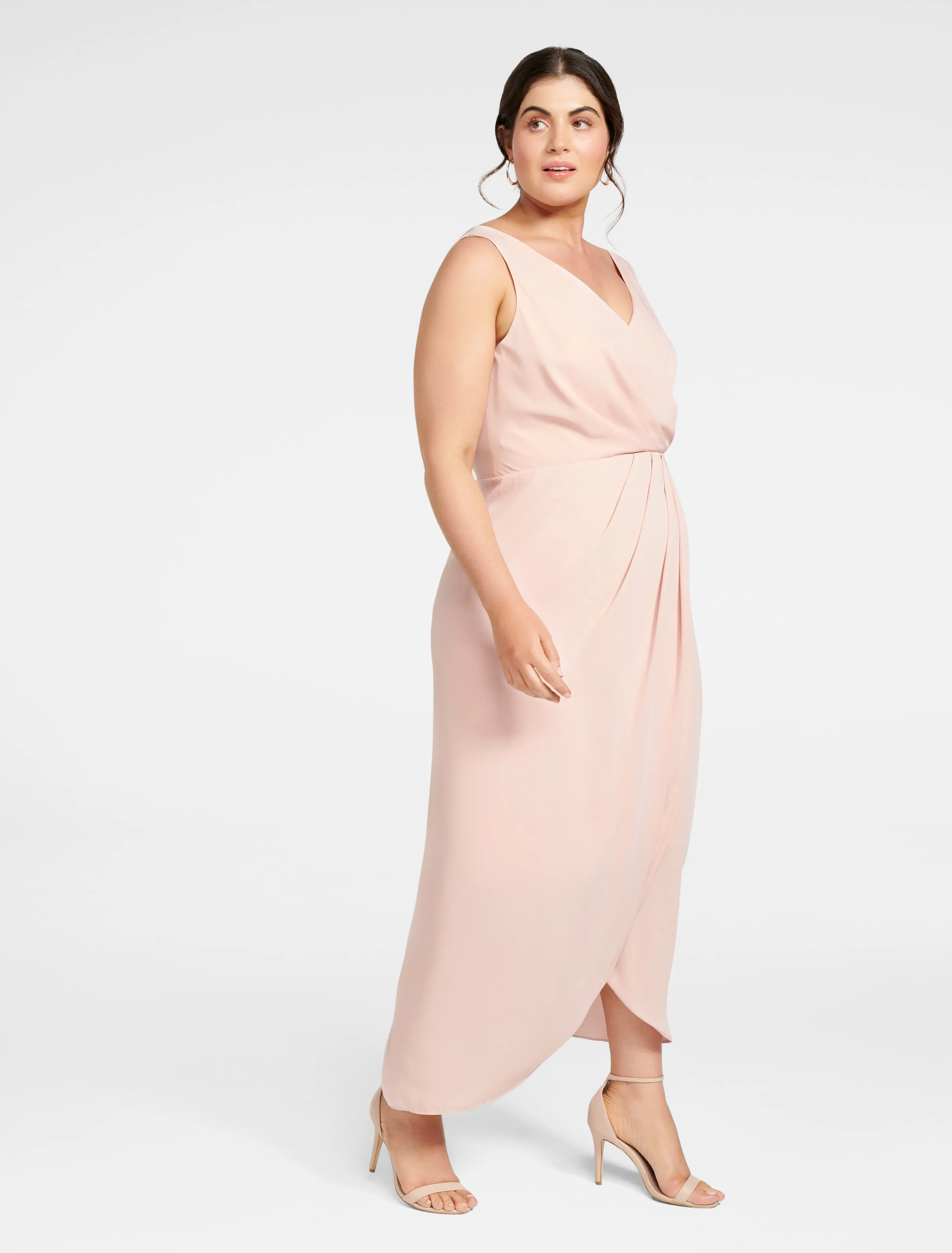 Vienna Formal Wrap Curve Dress