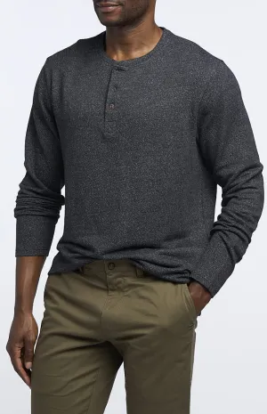 Weatherproof Vintage Speckled Terry Long-Sleeve Henley