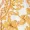 White Halter Neck With Gold Pattern Midi Dress