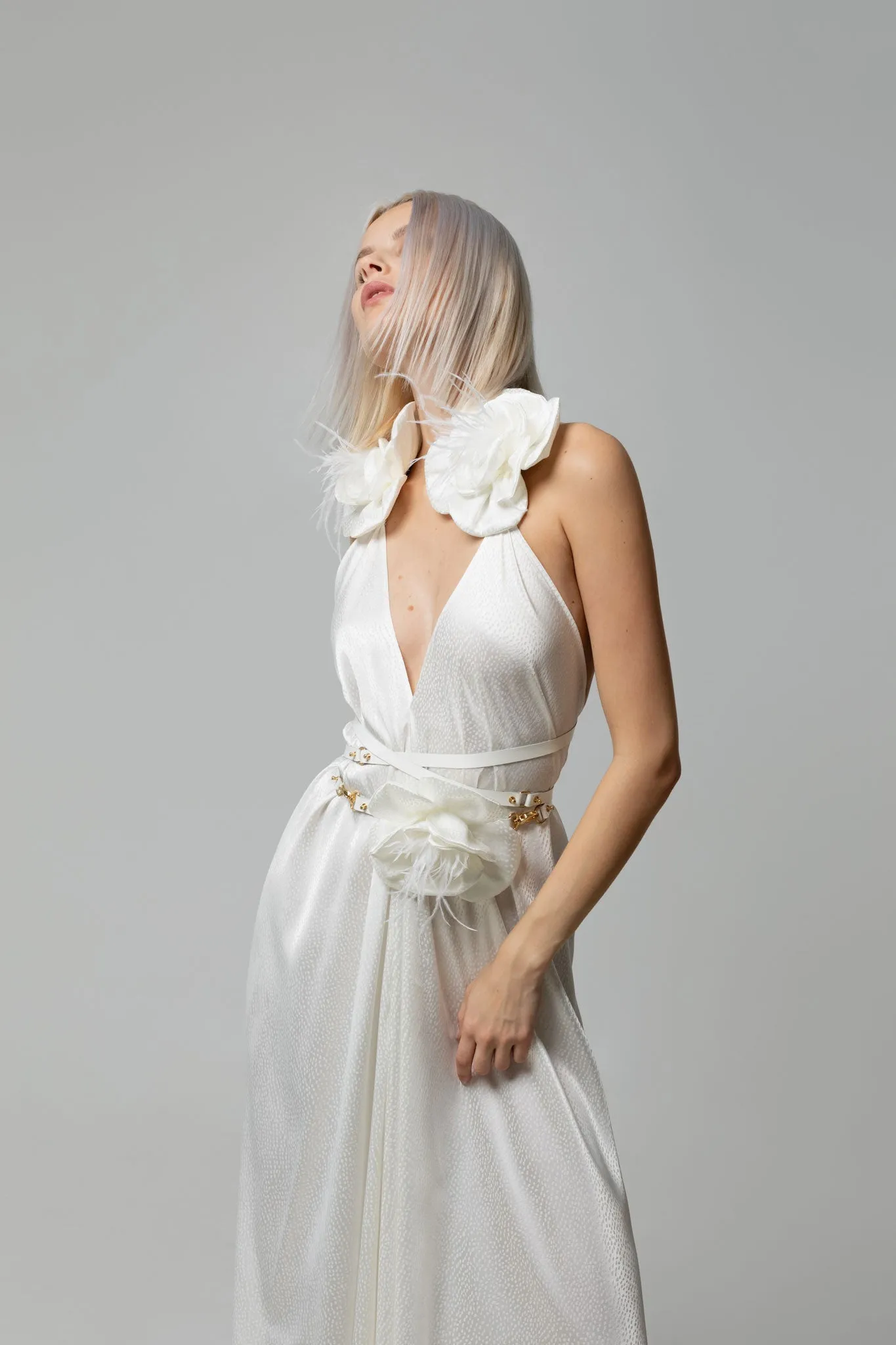 White Walking Flower Dress