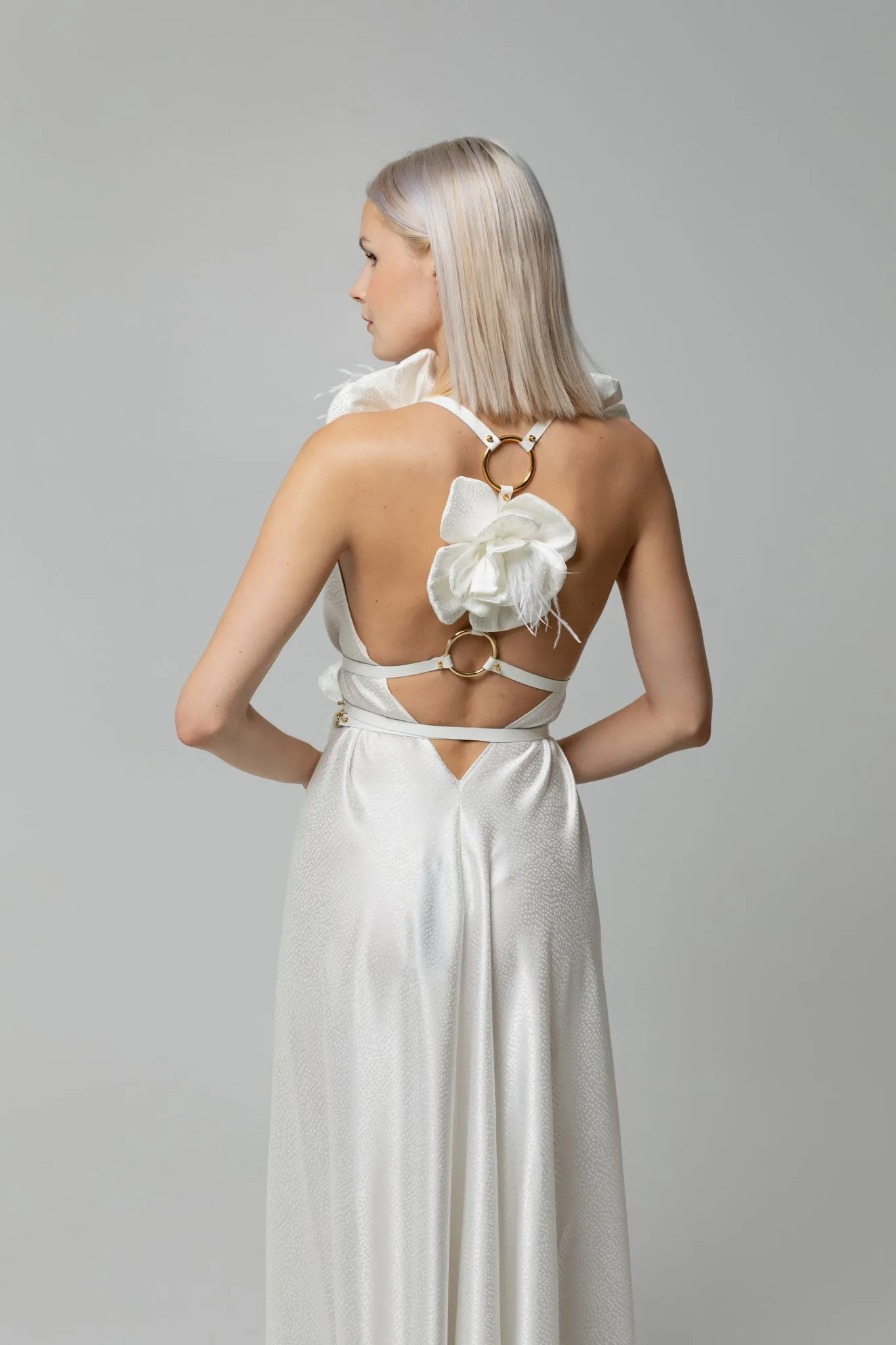 White Walking Flower Dress