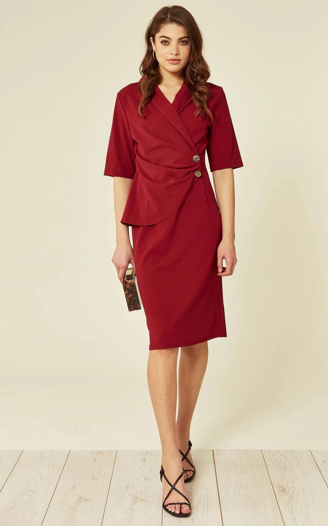 Women Wrap Blazer Dress