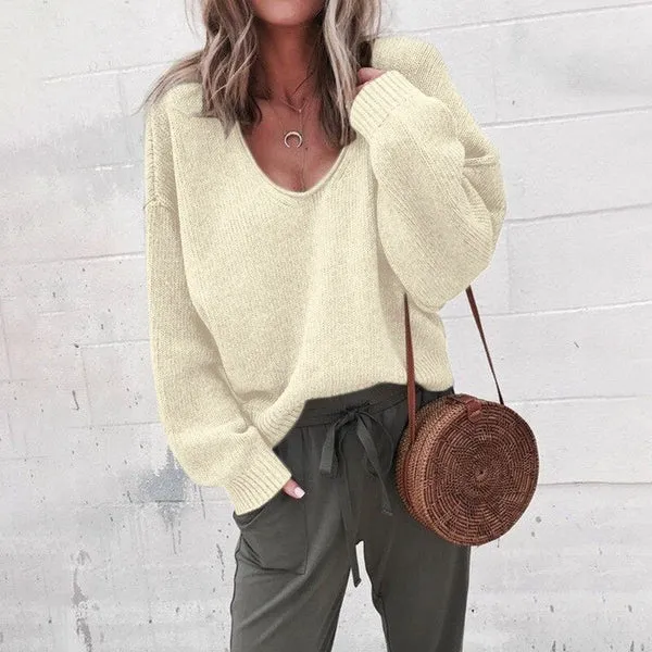Women's Comfortable Cashmere Knitted Oversized Sweater | Ideal for Autumn/Winter