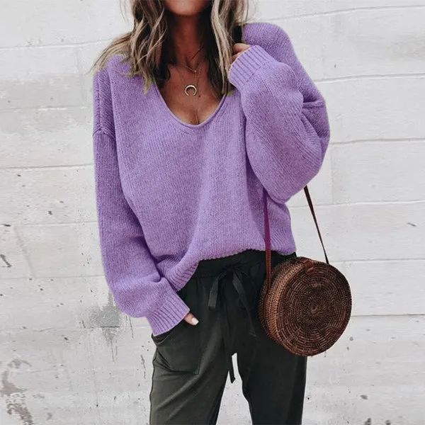 Women's Comfortable Cashmere Knitted Oversized Sweater | Ideal for Autumn/Winter