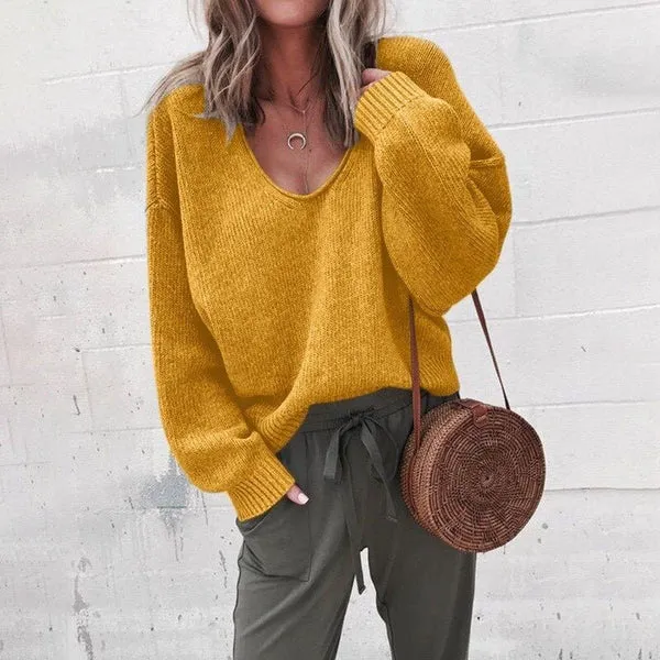 Women's Comfortable Cashmere Knitted Oversized Sweater | Ideal for Autumn/Winter