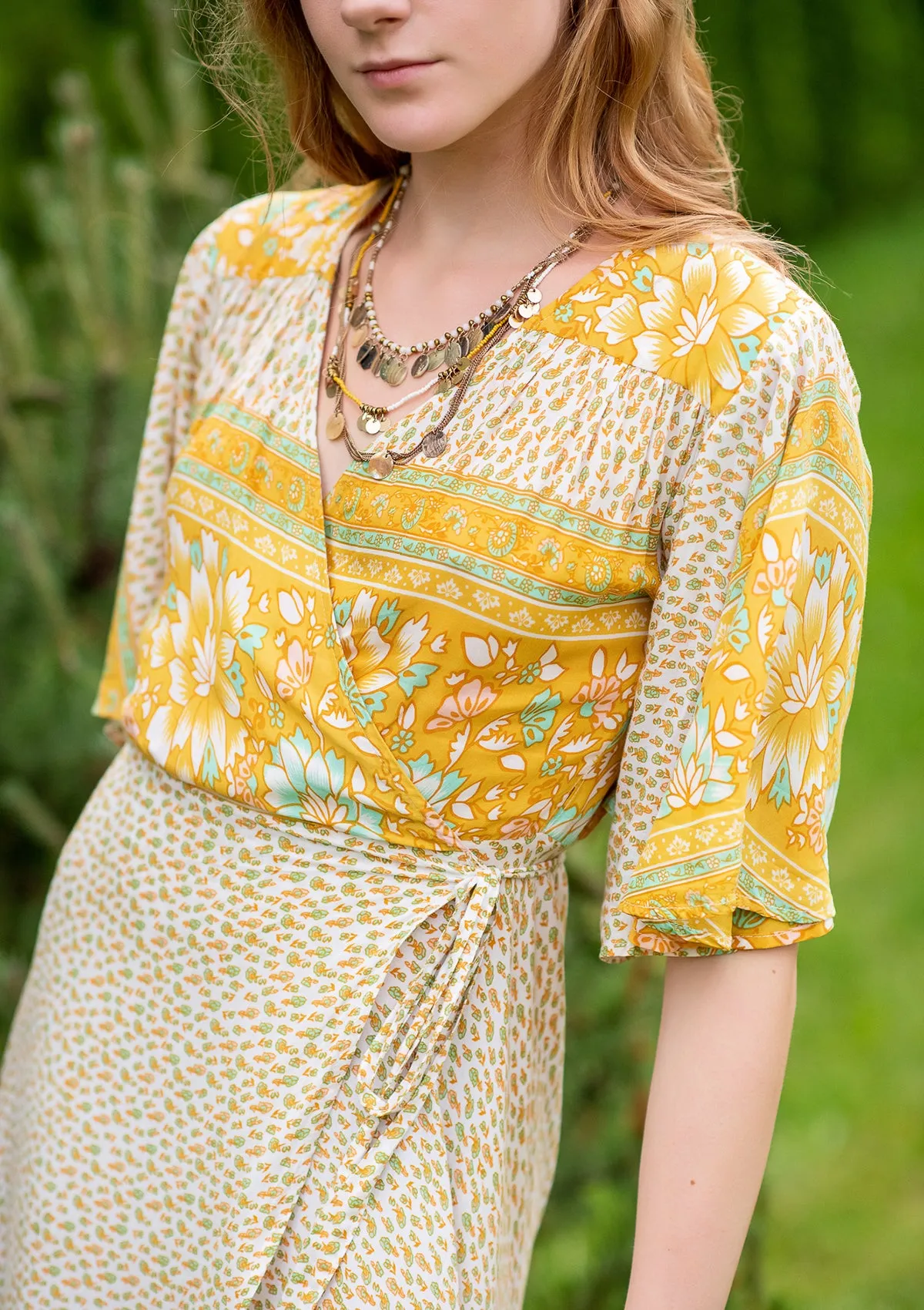 Wrap Agny Yellow Dress