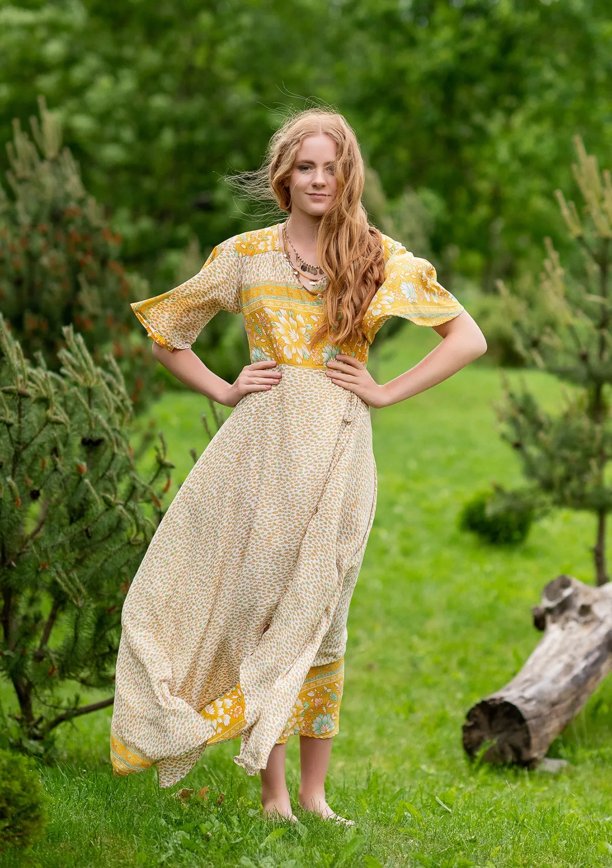 Wrap Agny Yellow Dress
