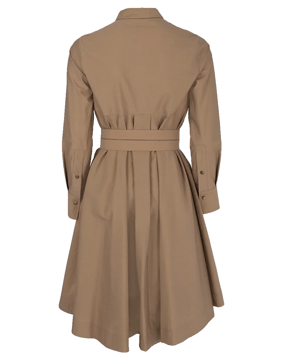 Wrap Belt Shirt Dress