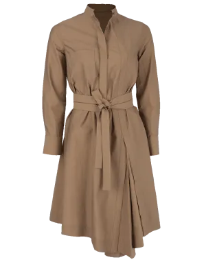 Wrap Belt Shirt Dress