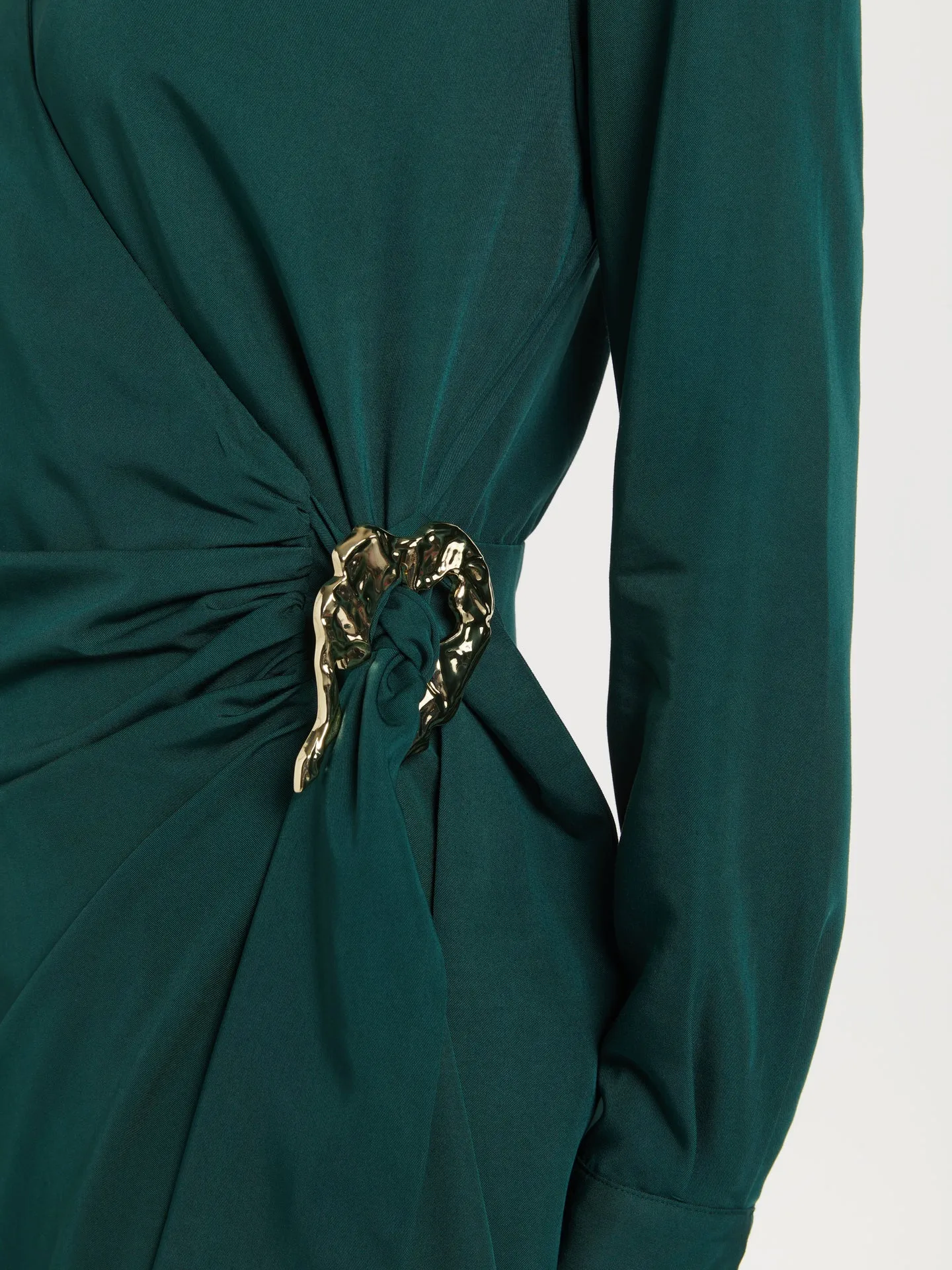 Wrap dress with buckle