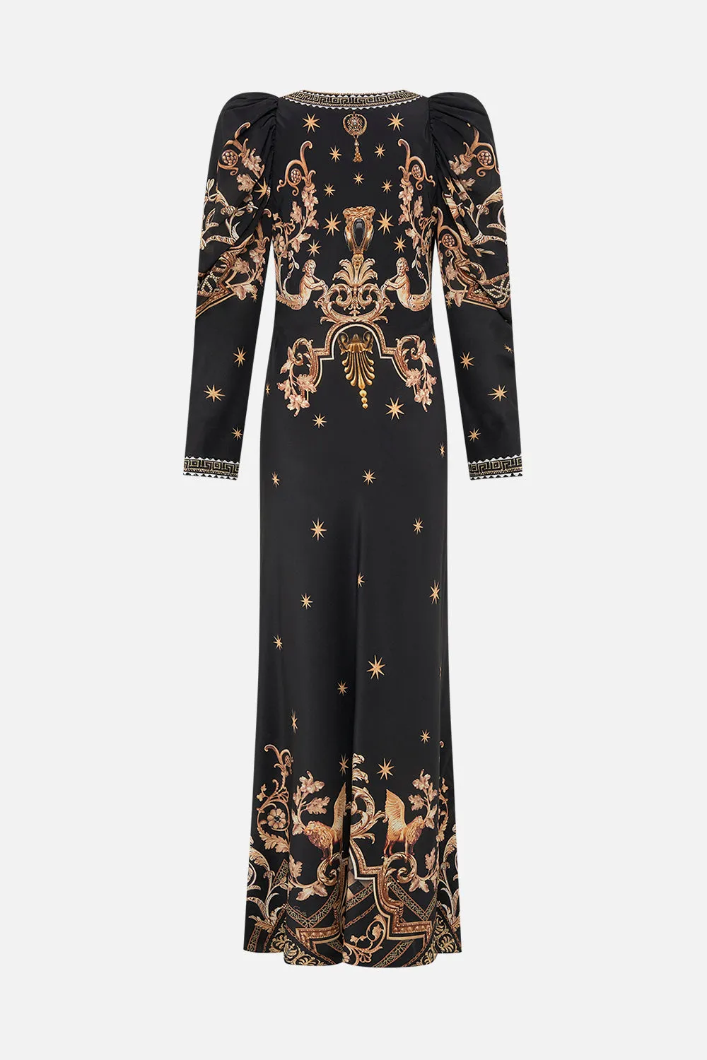 WRAP DRESS WITH DRAMATIC SLEEVE DUOMO DYNASTY