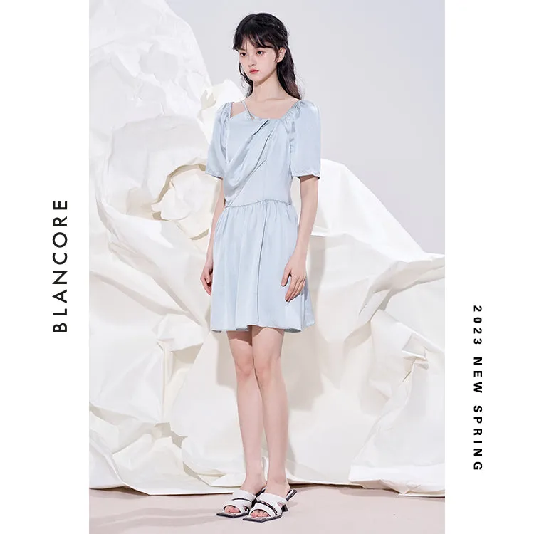Wrap Front Ruched Dress