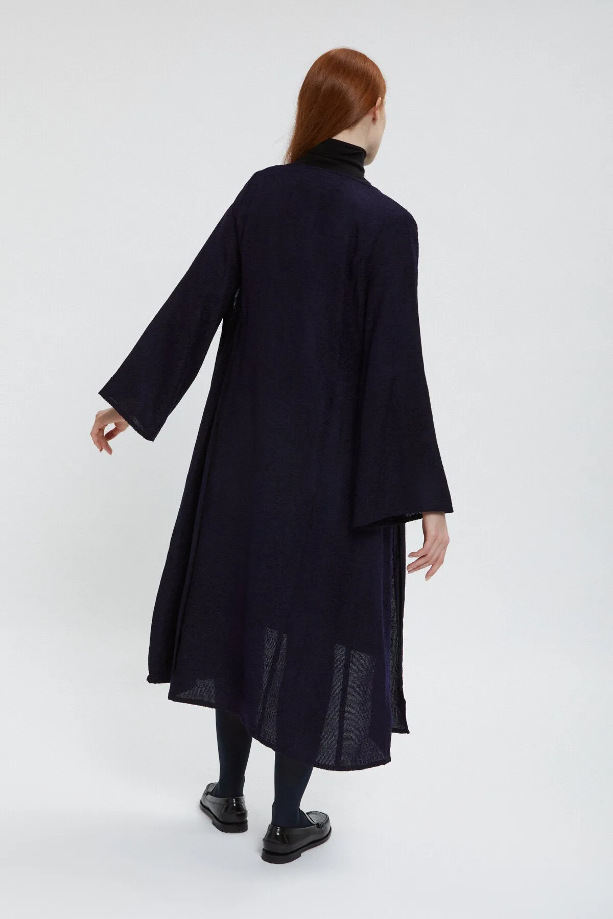 Wrap Gilet Jacquard Dress