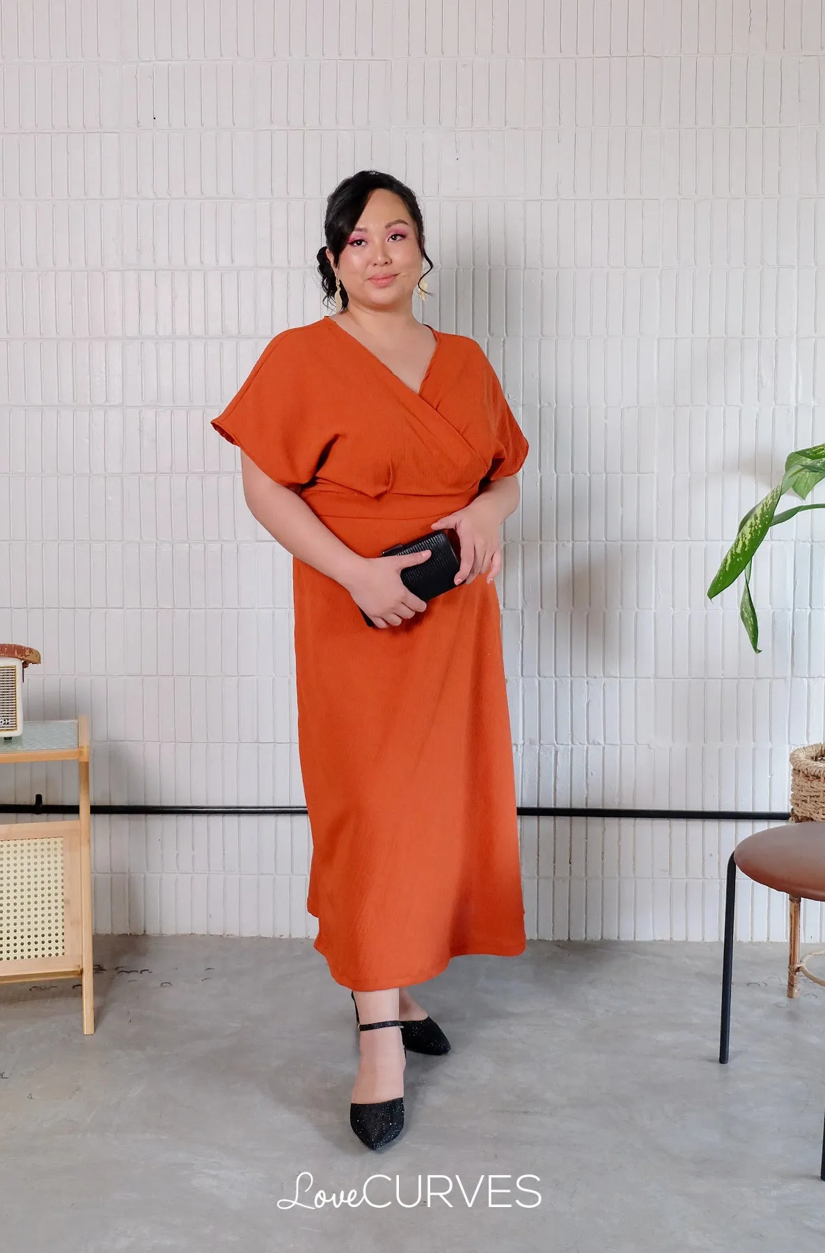 Wrap Maxi Dress - Rust