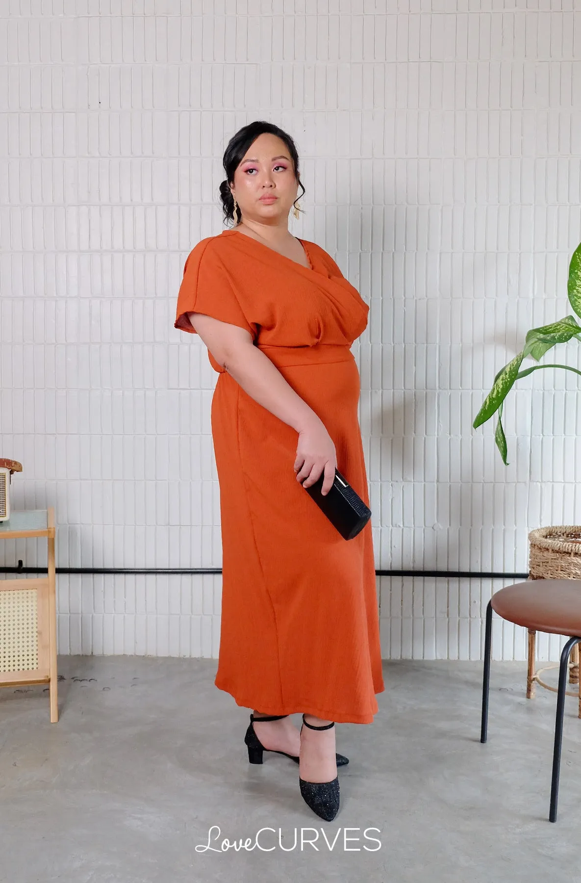 Wrap Maxi Dress - Rust