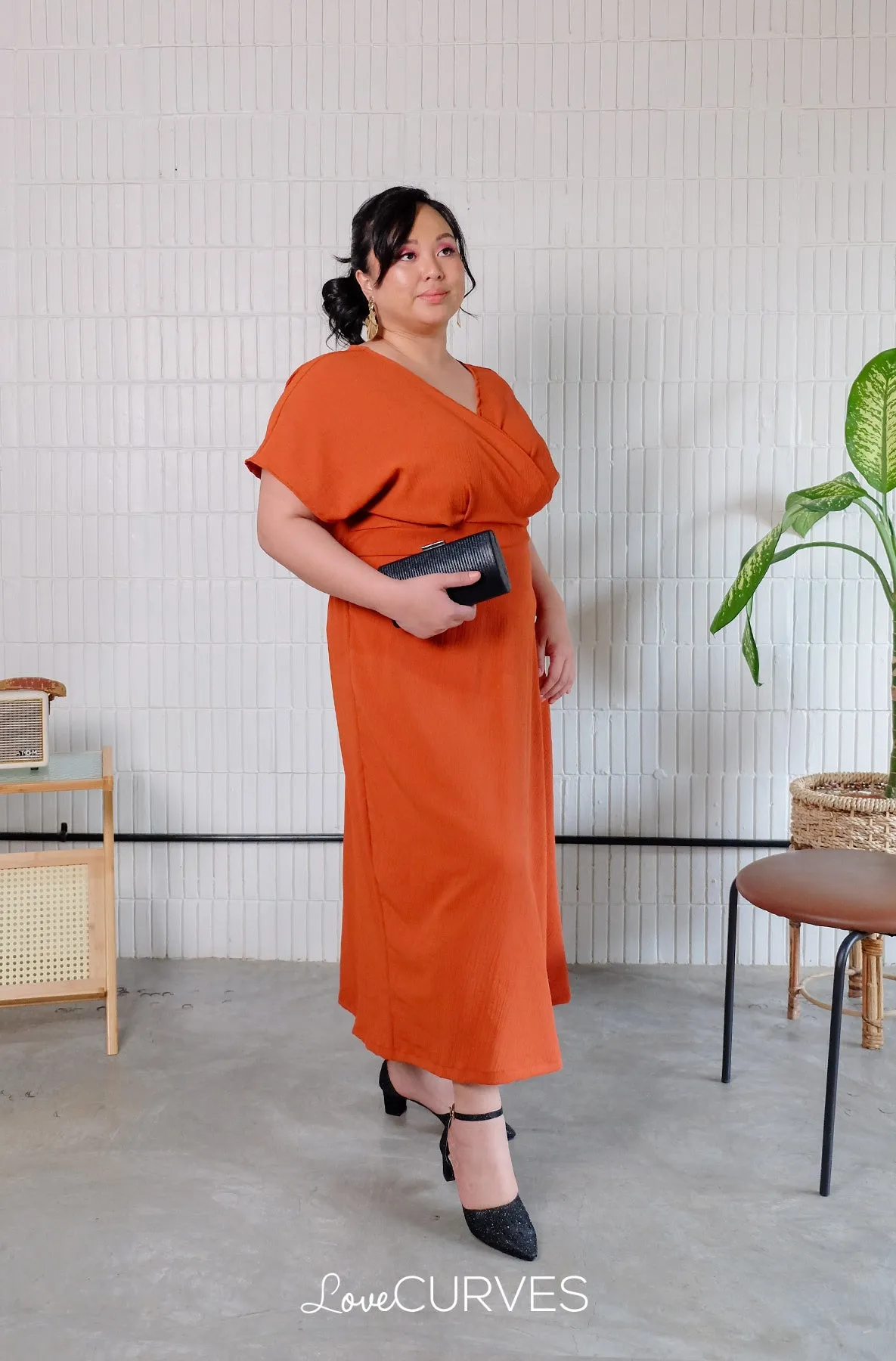 Wrap Maxi Dress - Rust
