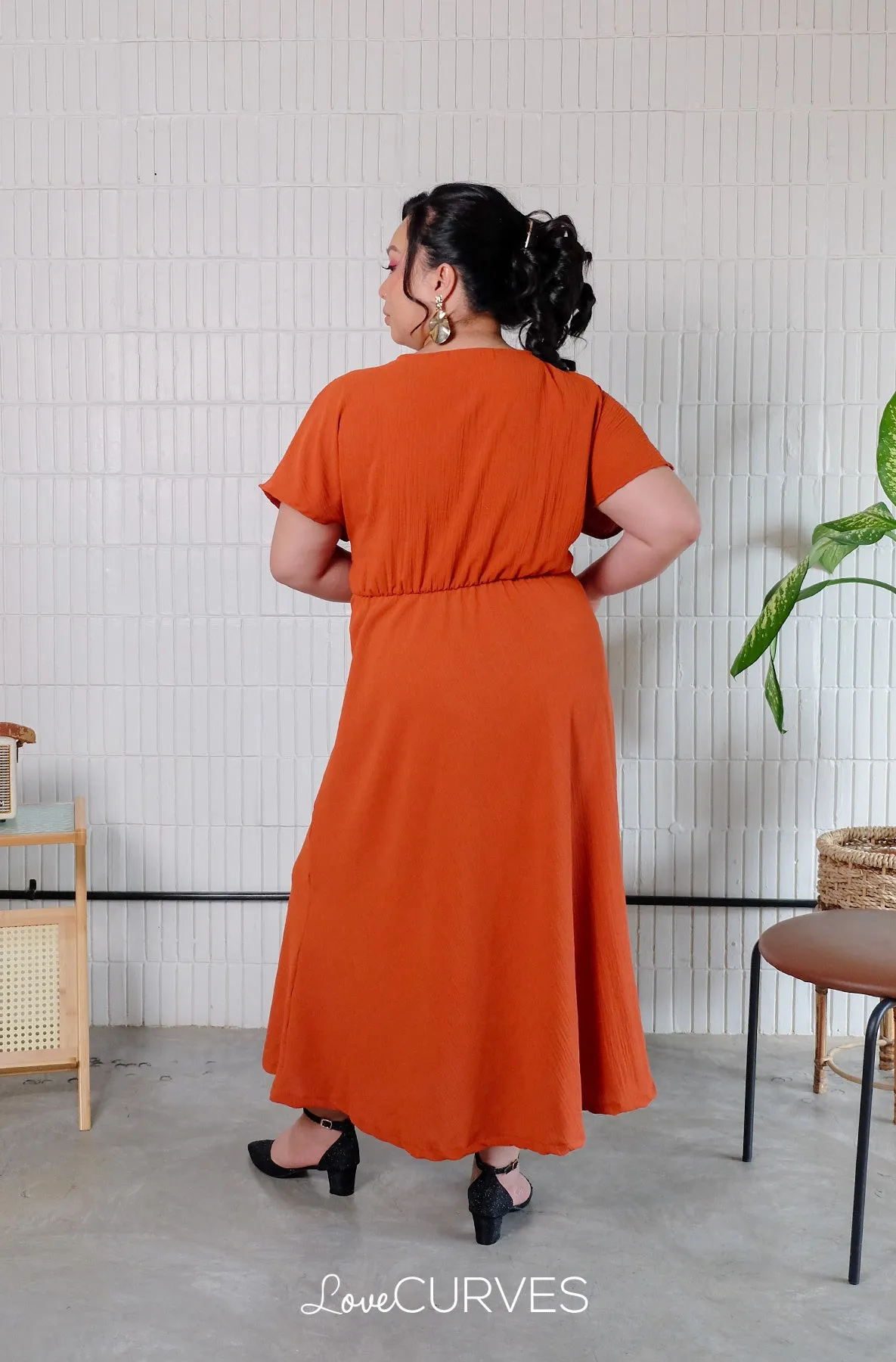 Wrap Maxi Dress - Rust