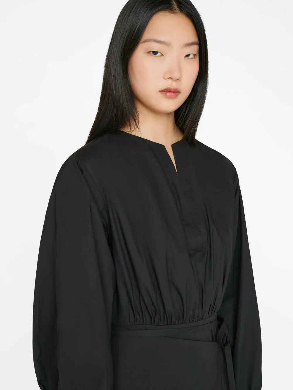 Wrap Mini Dress -- Noir