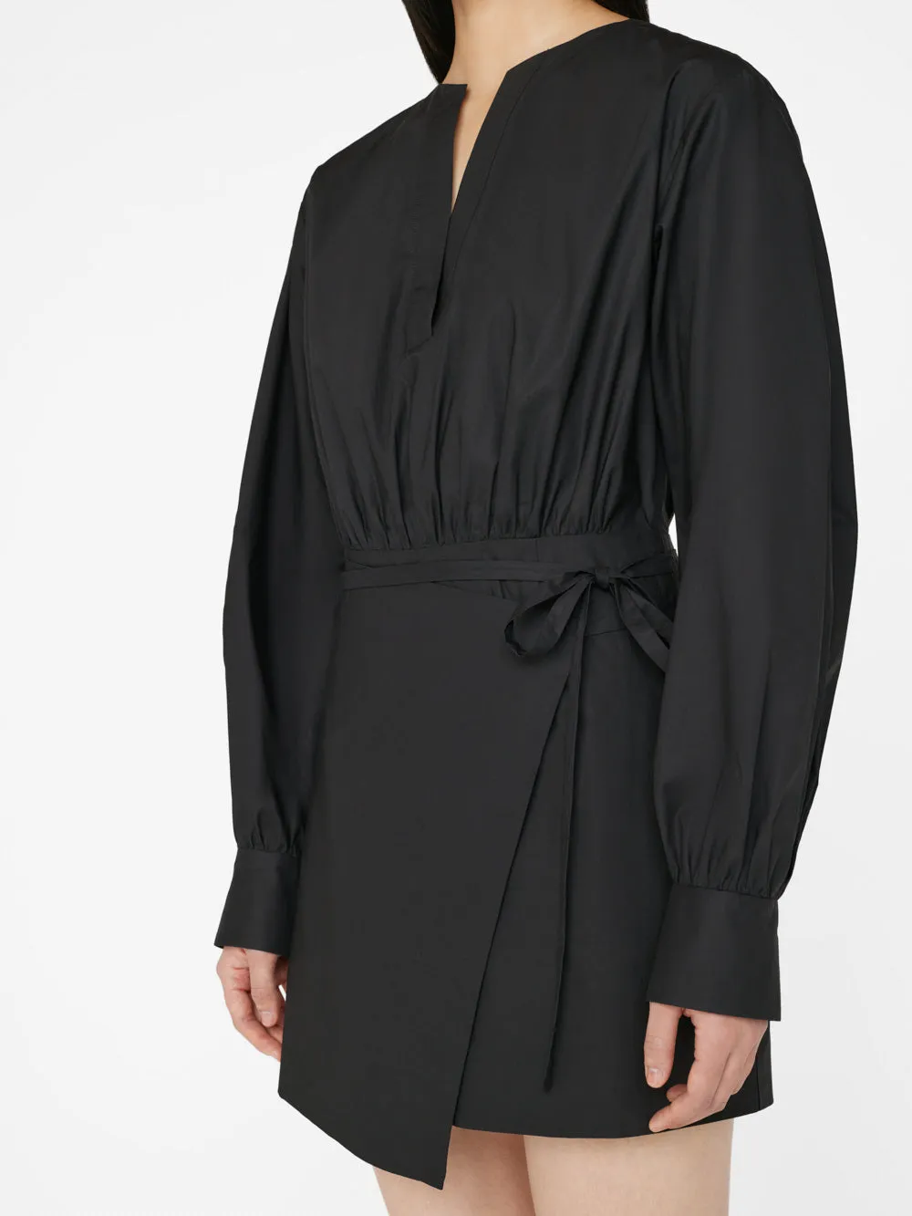 Wrap Mini Dress -- Noir