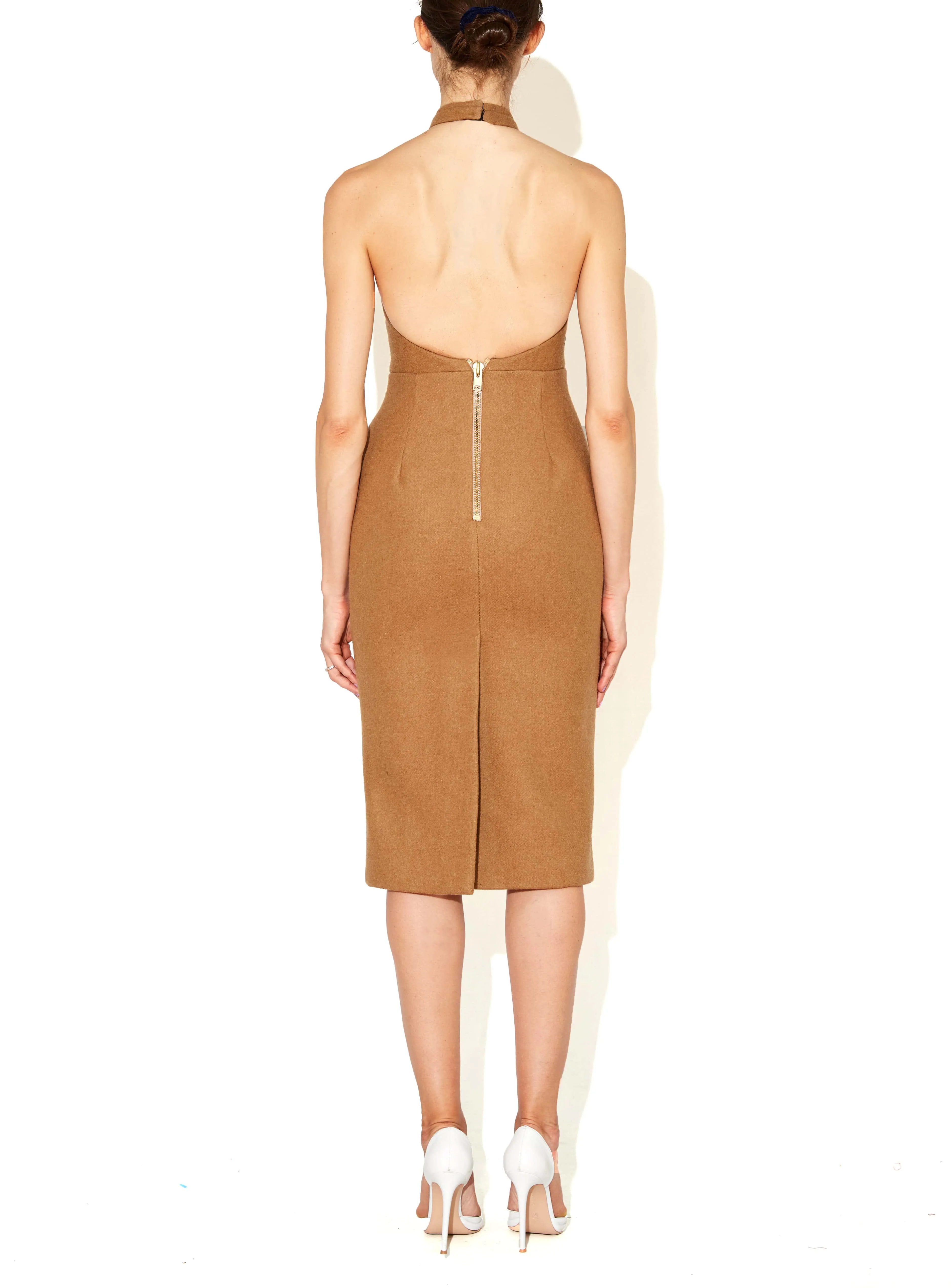 Wrap Neck Halter dress