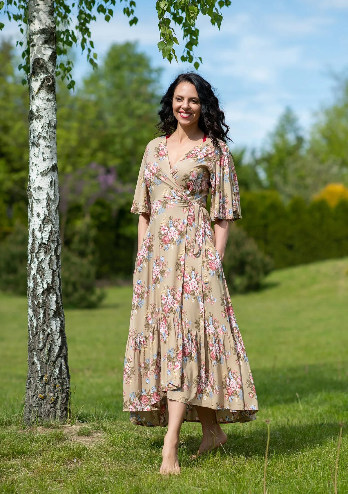 Wrap Regina Brown Dress