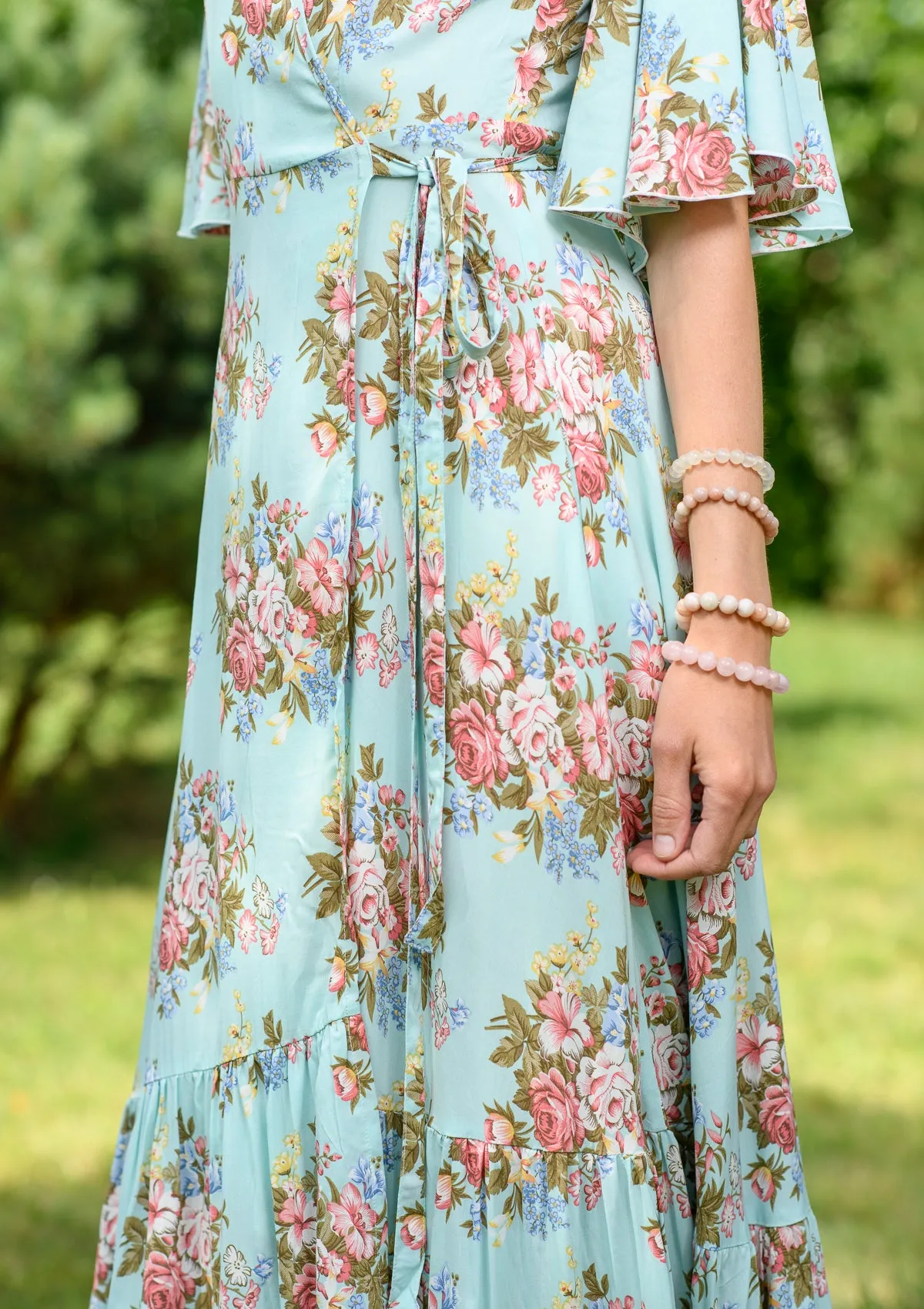 Wrap Regina Turquoise Dress