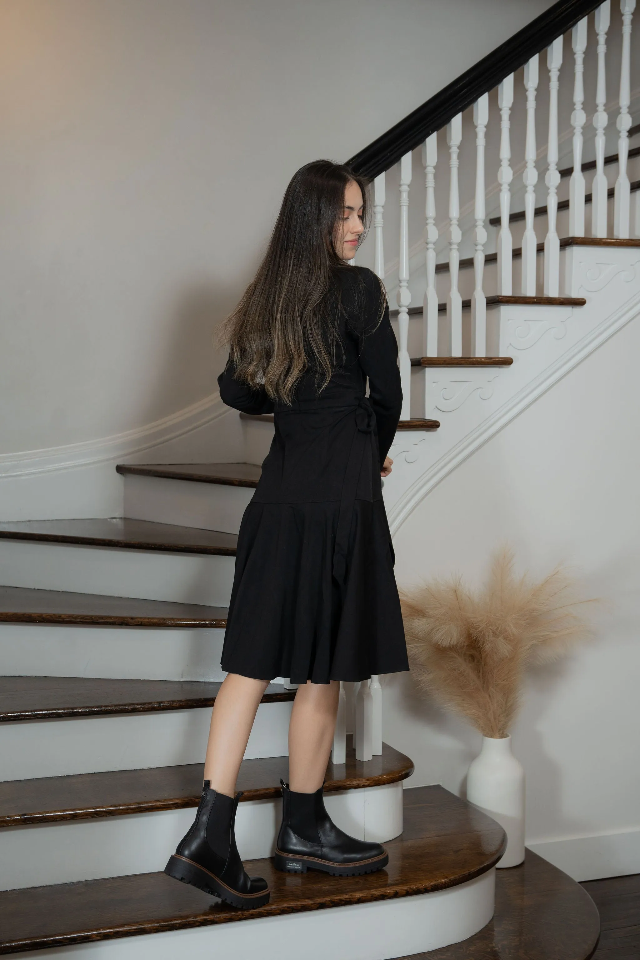 Wrap Ruffle Flounce Dress