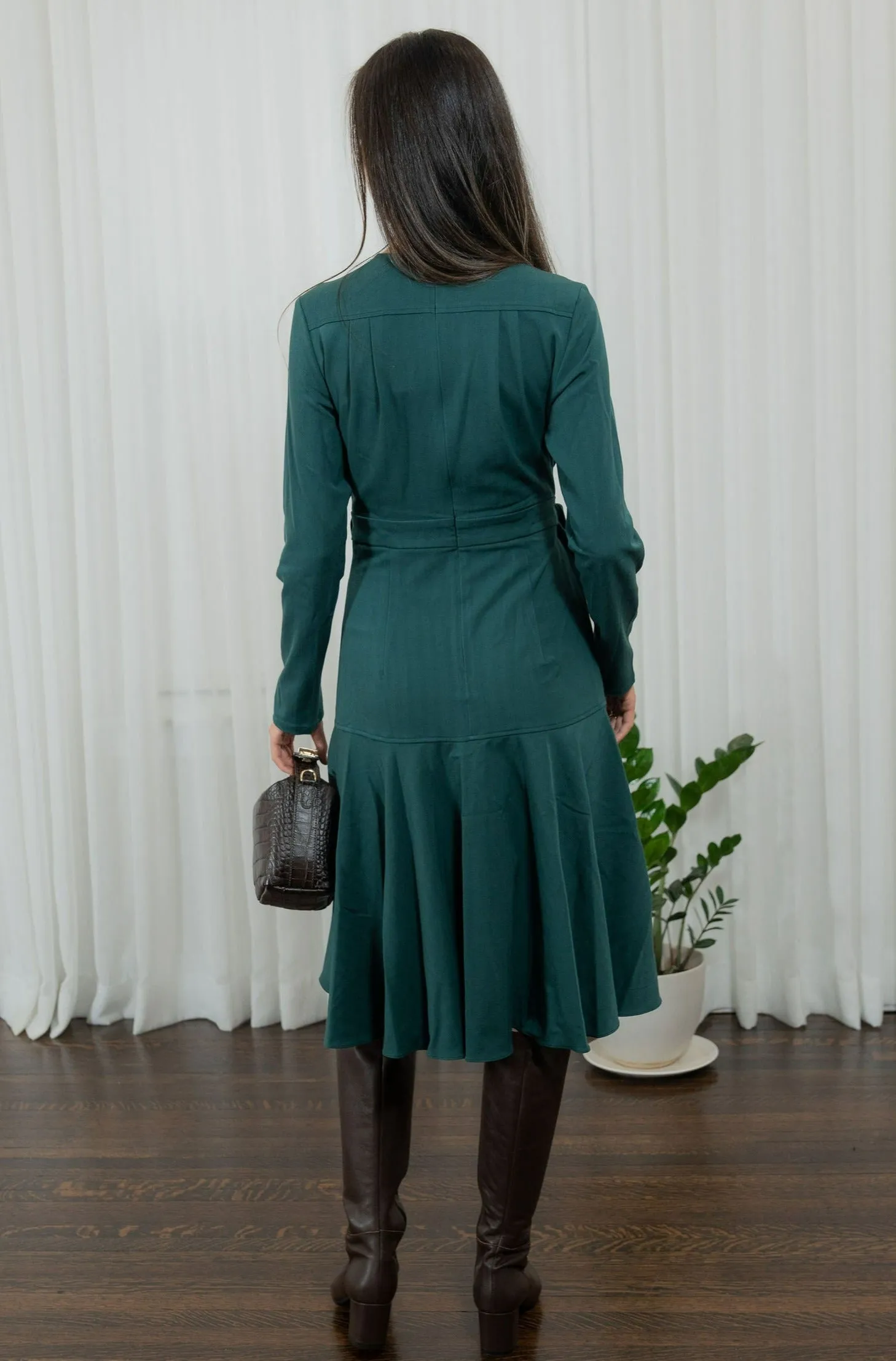 Wrap Ruffle Flounce Dress