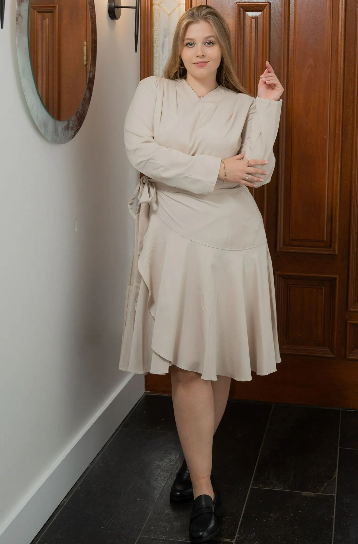 Wrap Ruffle Flounce Dress