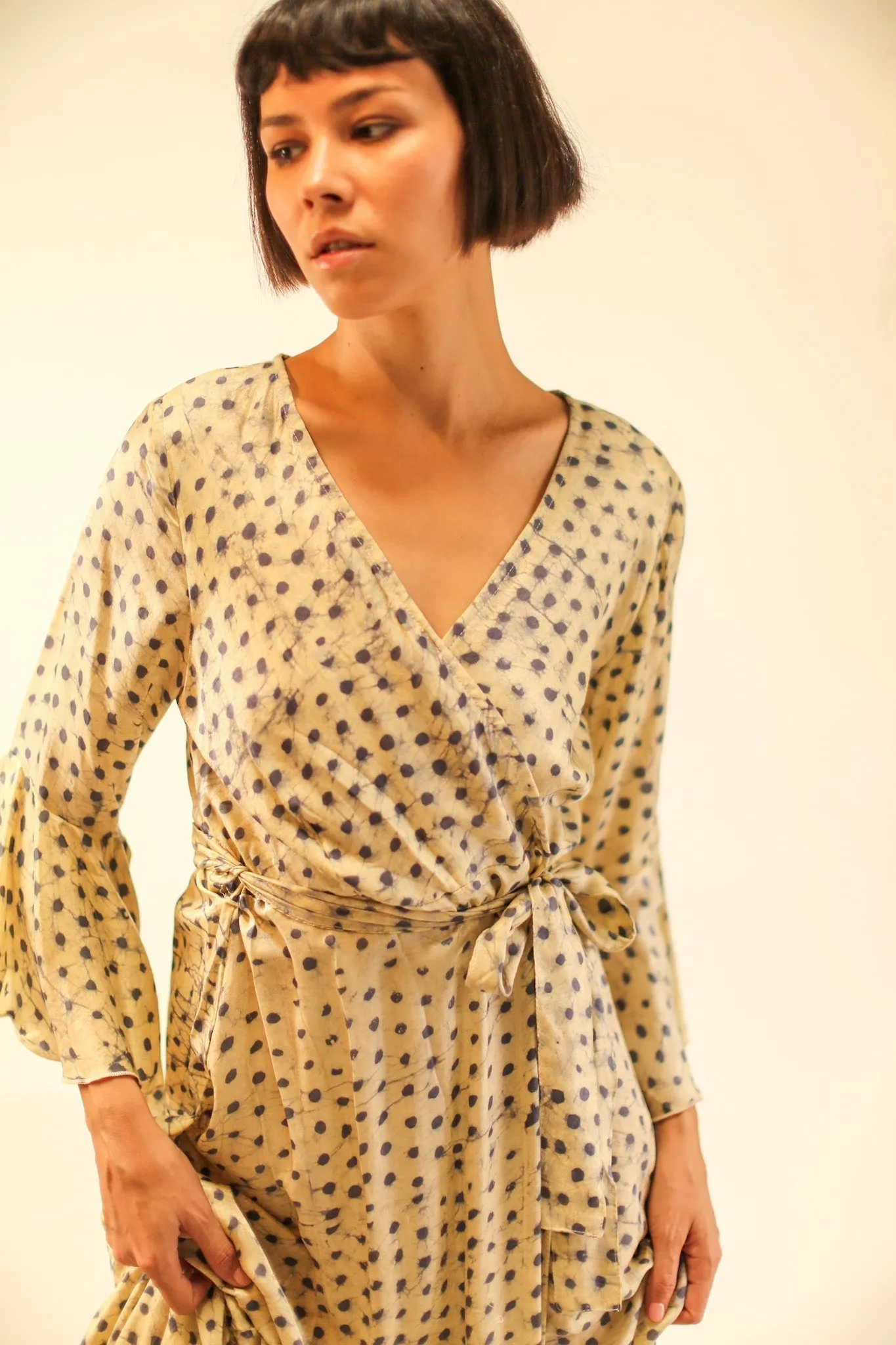 WRAP SILK DRESS KIMONO DAGMARA