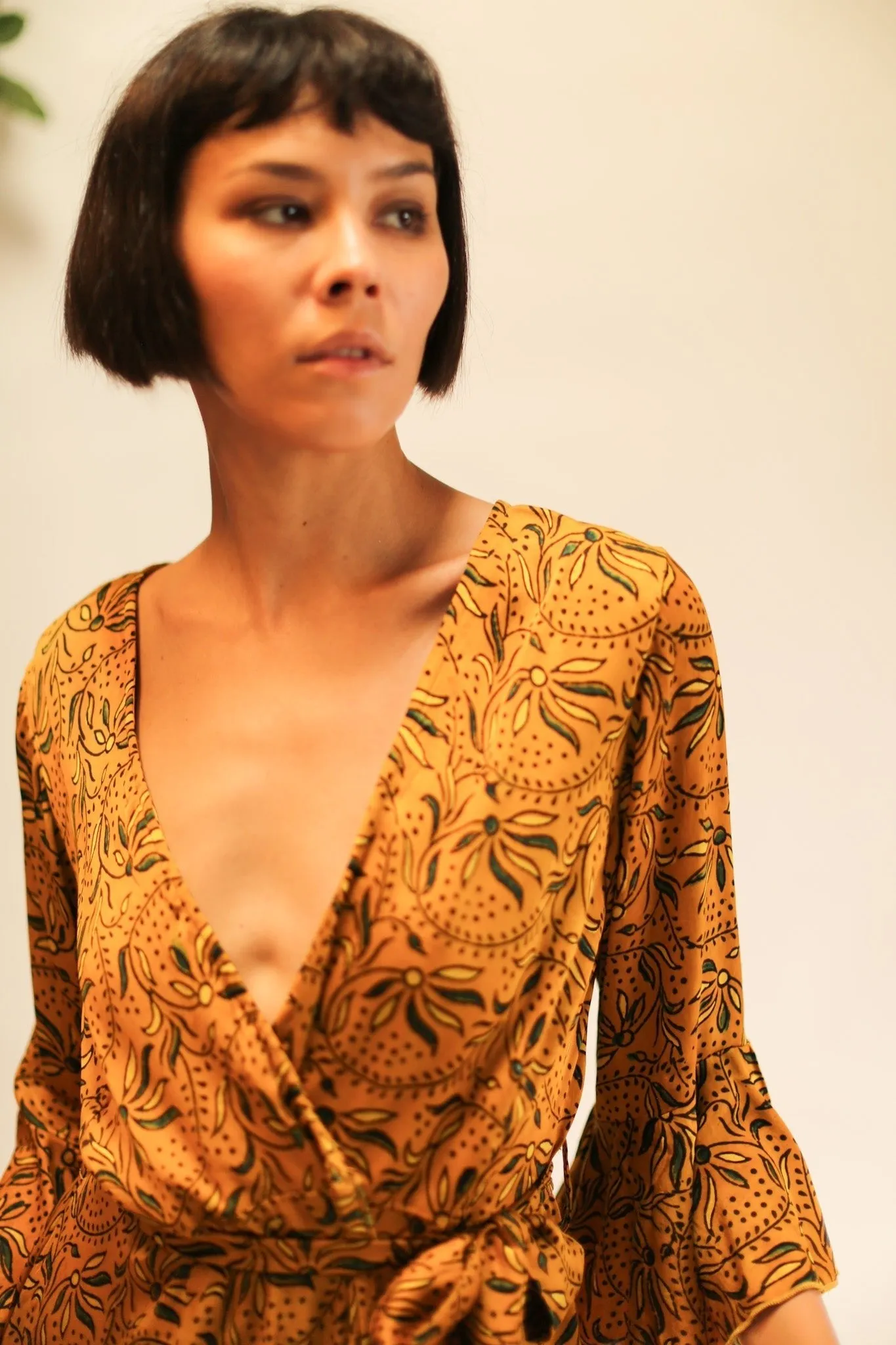 WRAP SILK DRESS KIMONO DAGMARA