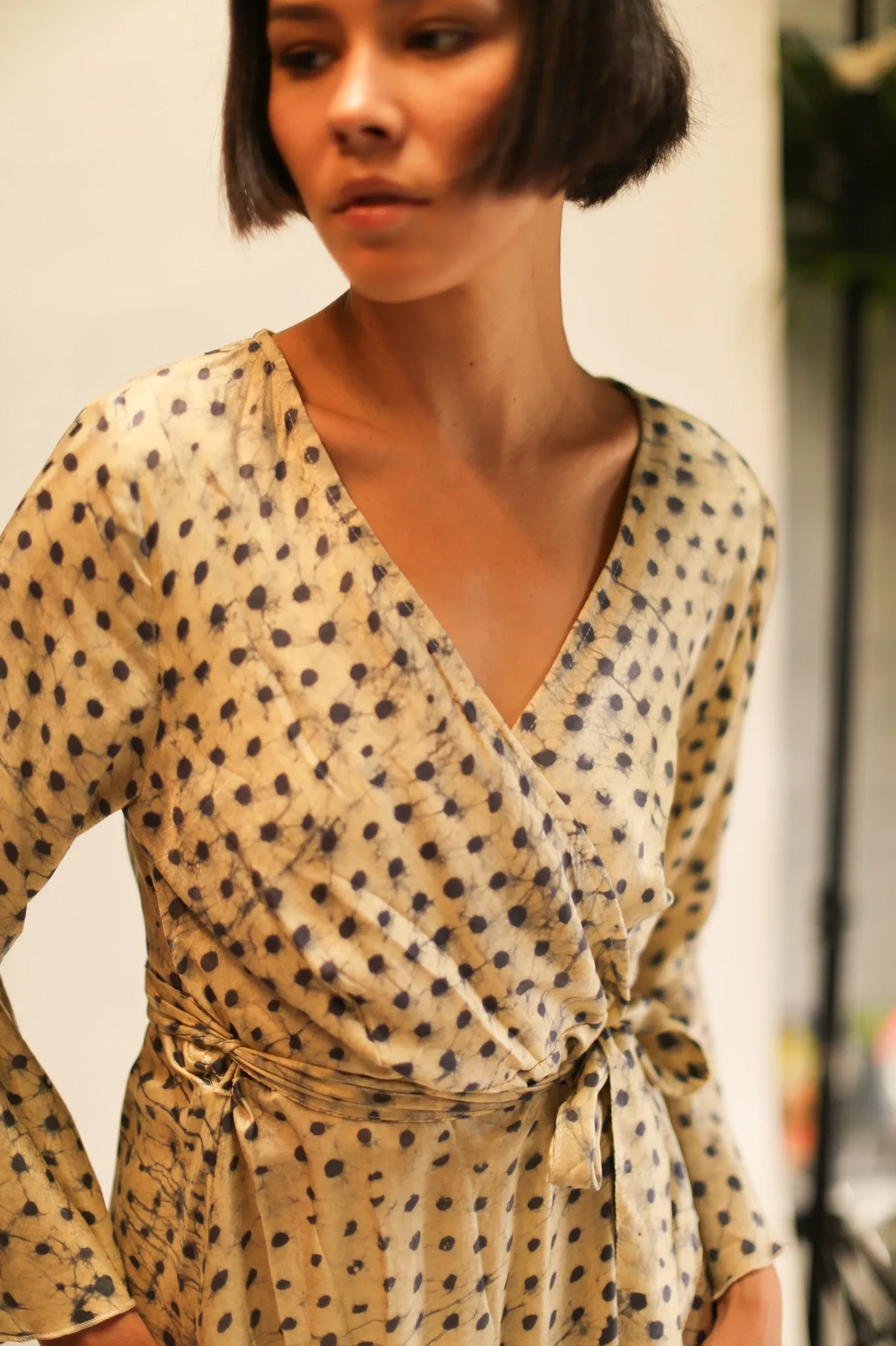 WRAP SILK DRESS KIMONO DAGMARA