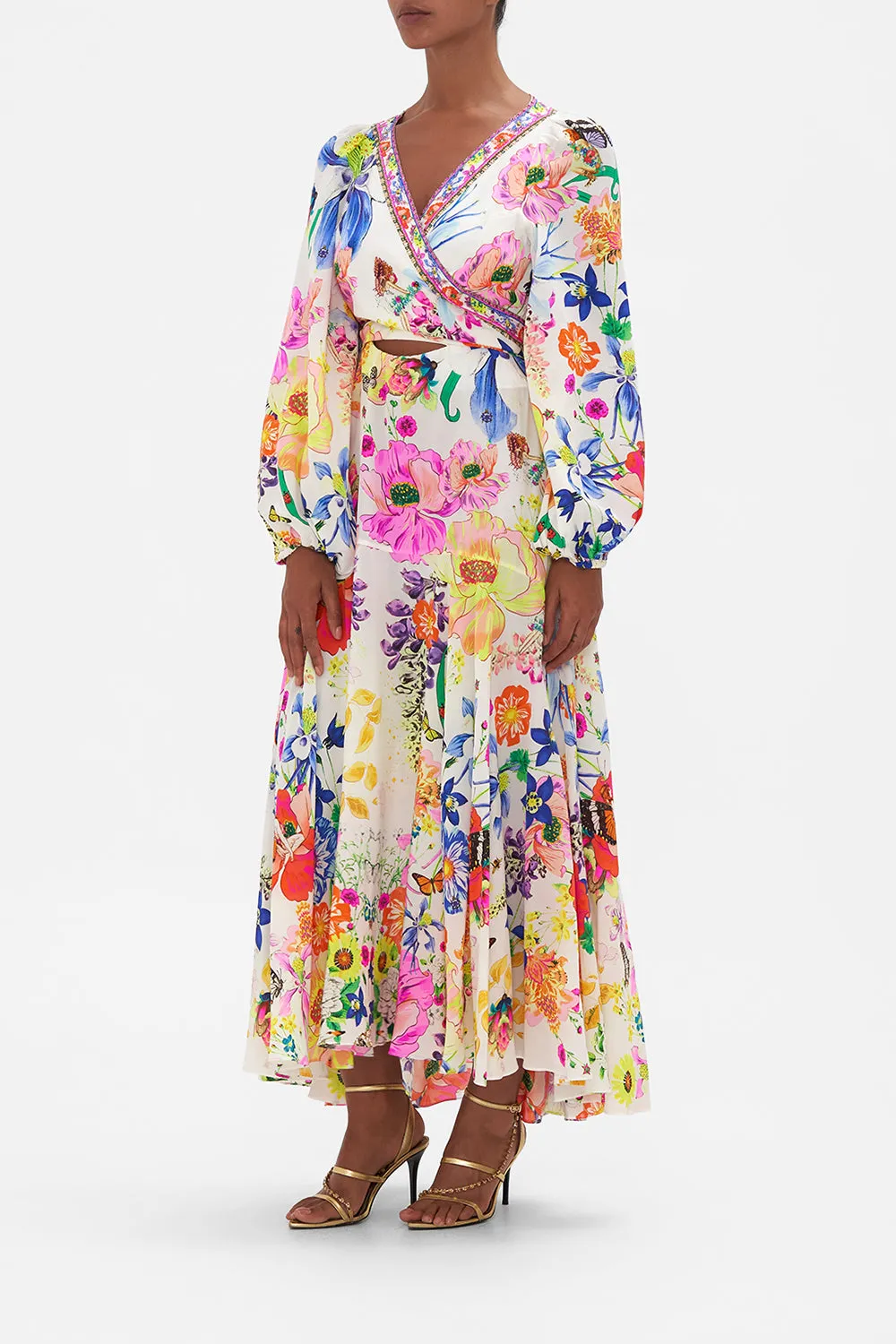 WRAP TIE DRESS WITH BLOUSON SLEEVE FAIRY GANG