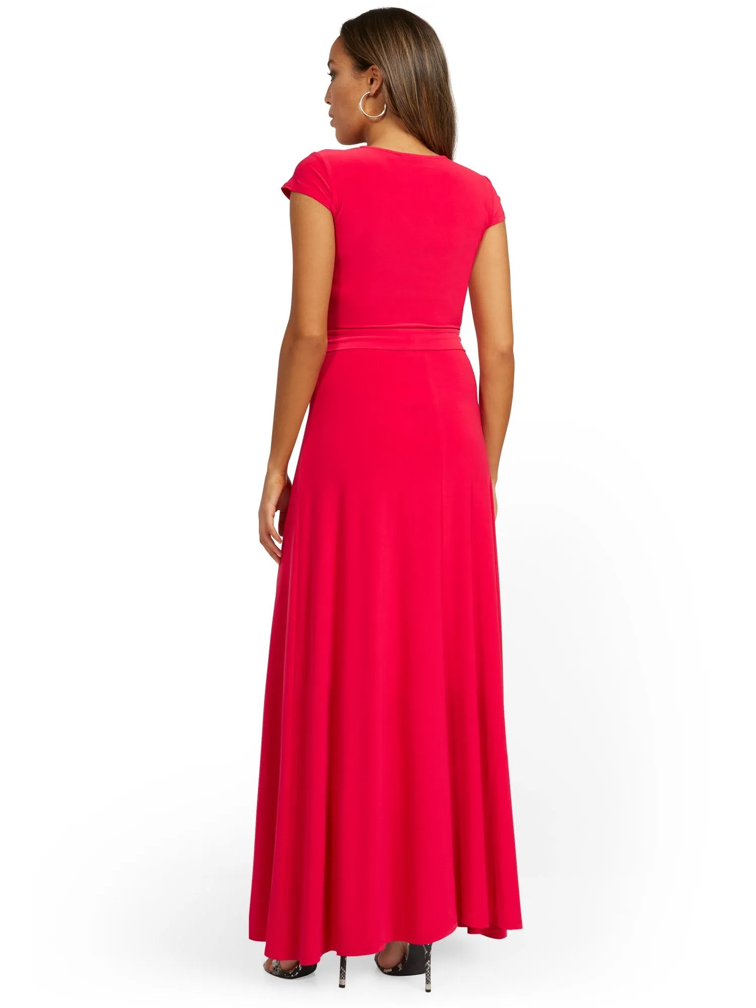 Wrap V-Neck Maxi Dress