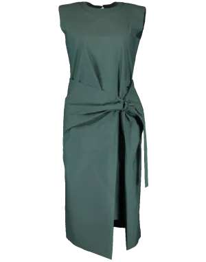 Wrapped Crewneck Ring Dress