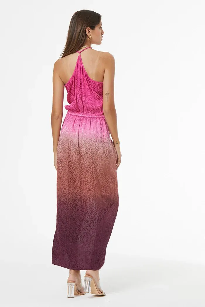 Young Fabulous & Broke Siren Cheetah Jacquard Slip Dress