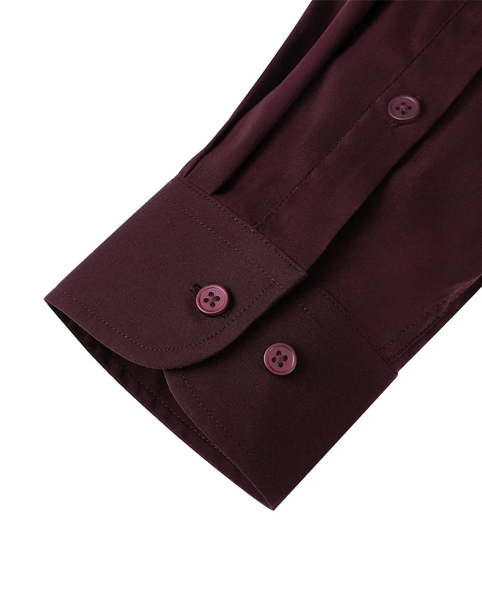 ZEROYAA Button Down Shirts Long Sleeve Wrinkle-Resistant Slim Fit Mens Dress Shirt